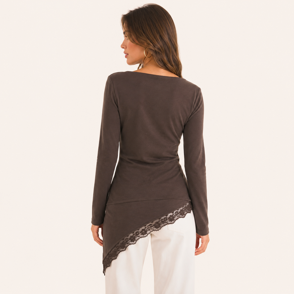 Sweater Encaje Marrón