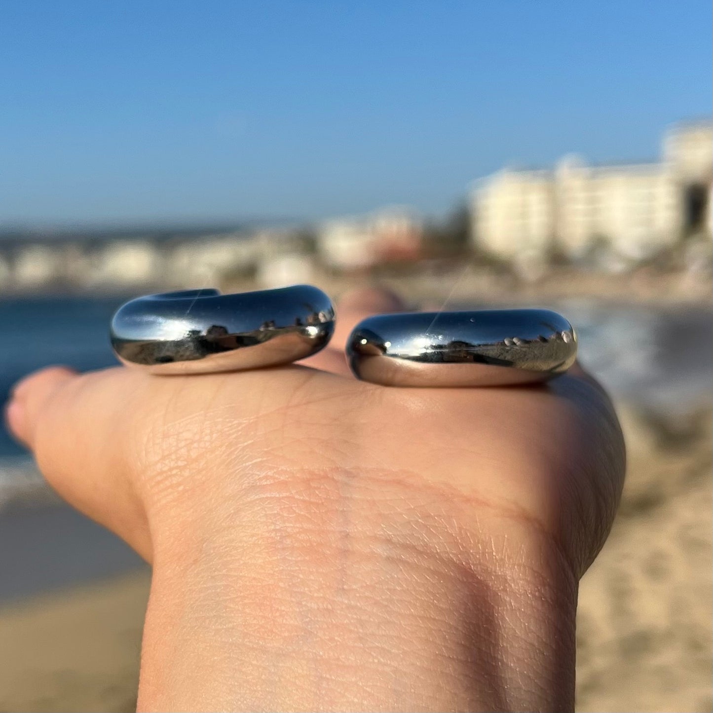 Argollas Chunky Silver