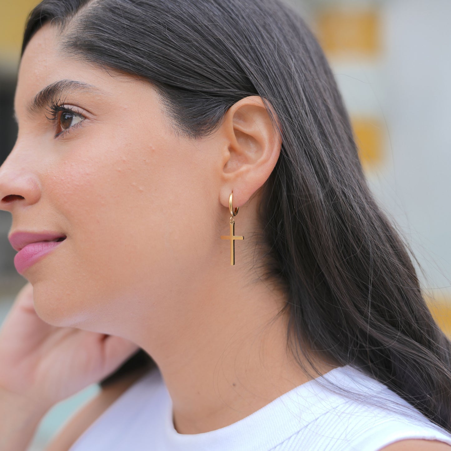 Aros Cruz Gold