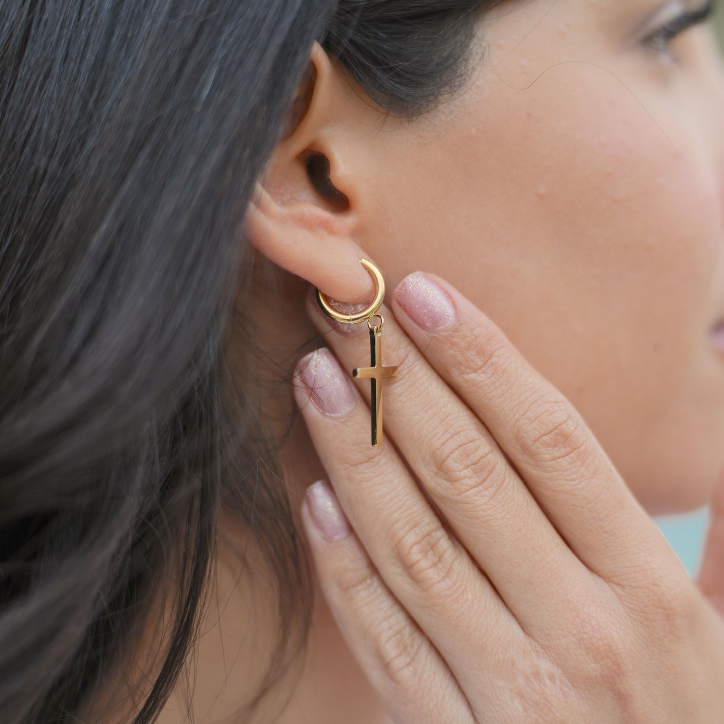 Aros Cruz Gold