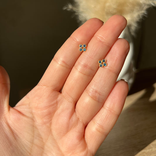 Aro Mini Cristal Azul