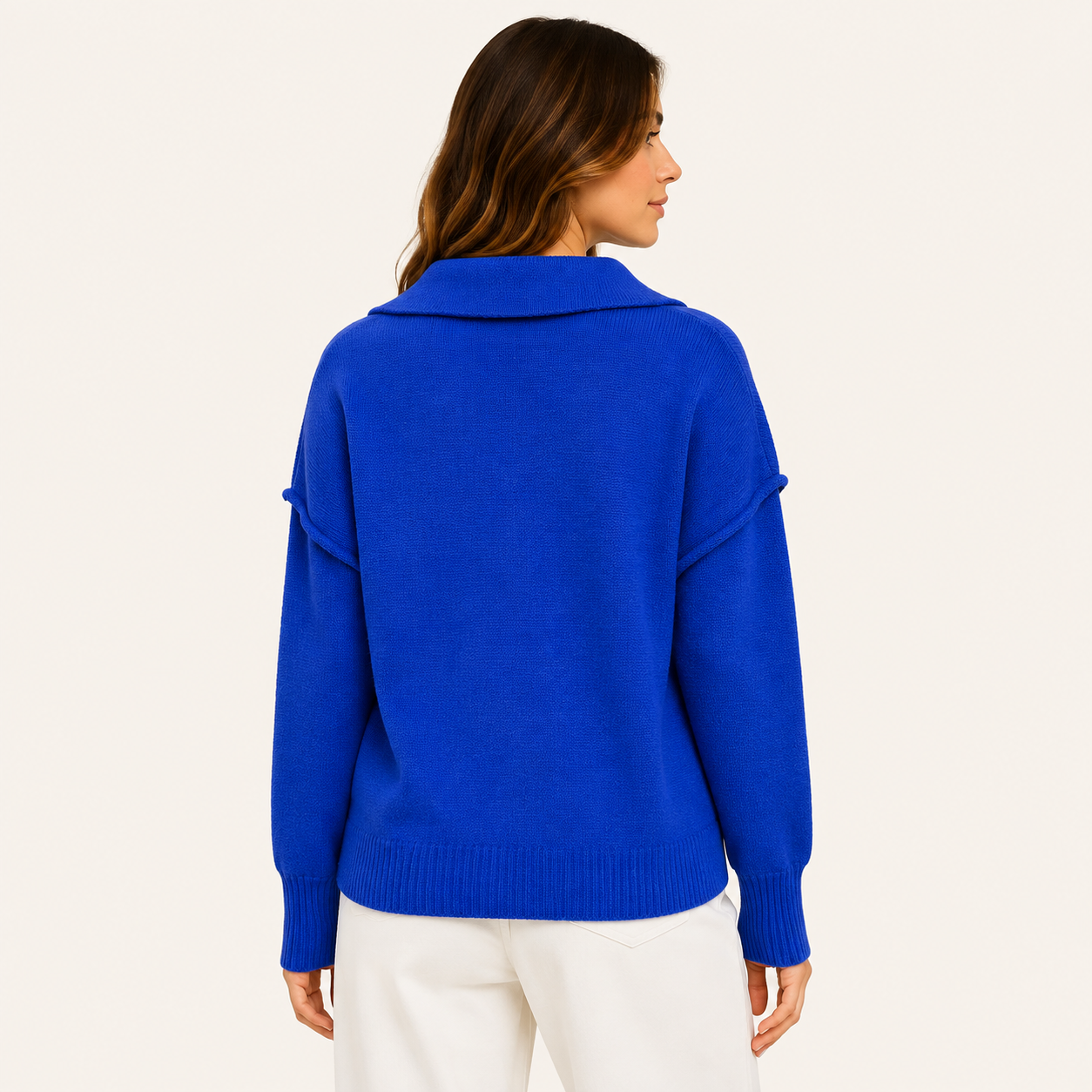 Sweater Cuello V Azul
