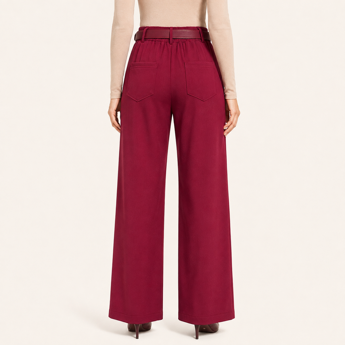 Pantalon con Forrado Polar Burdeo