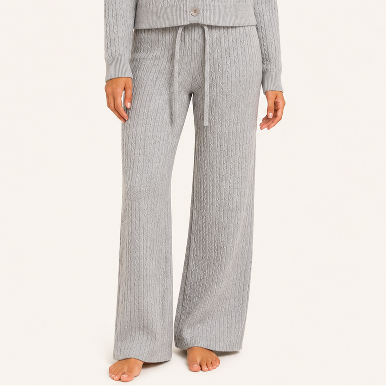 Pantalón Forrado Elasticado Gris