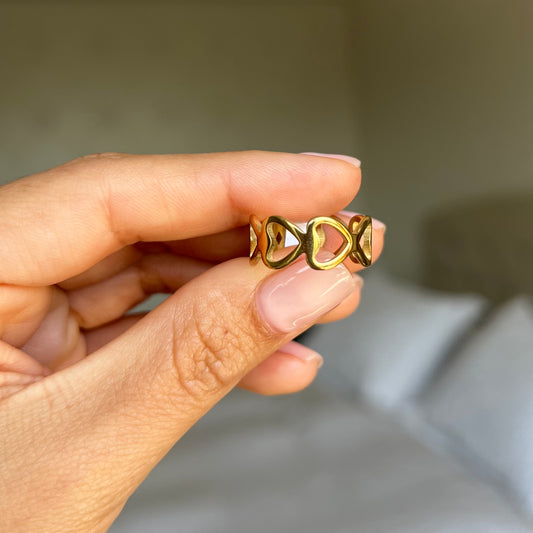 Anillo Corazones Enlazados