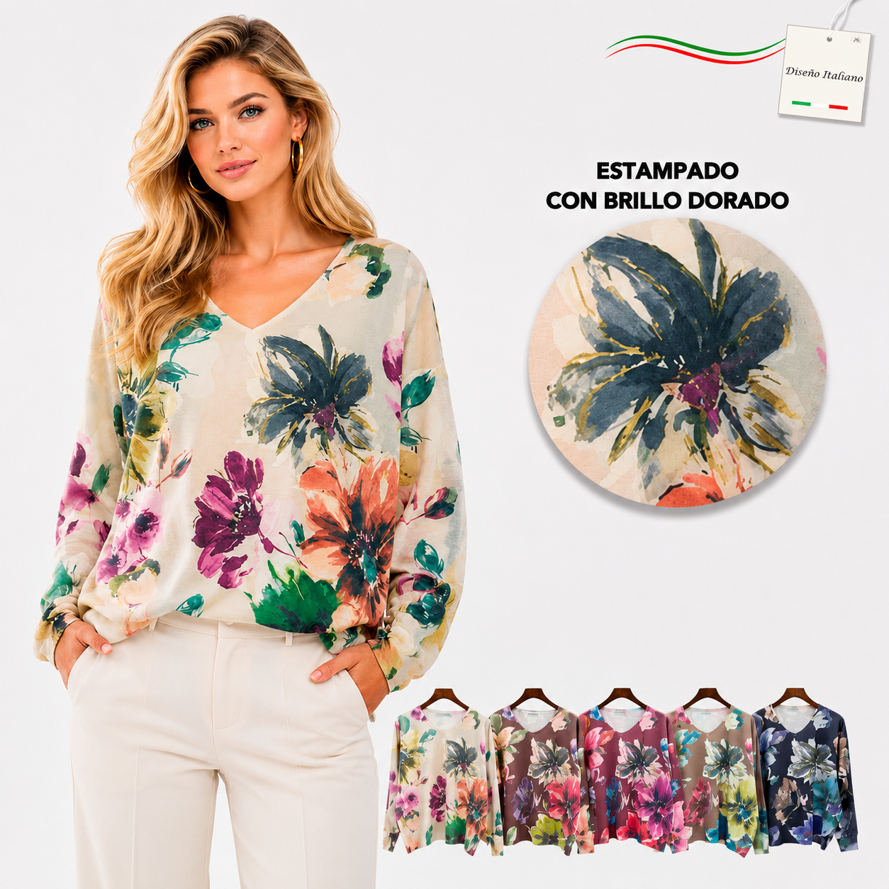 Sweater Estampado Flores