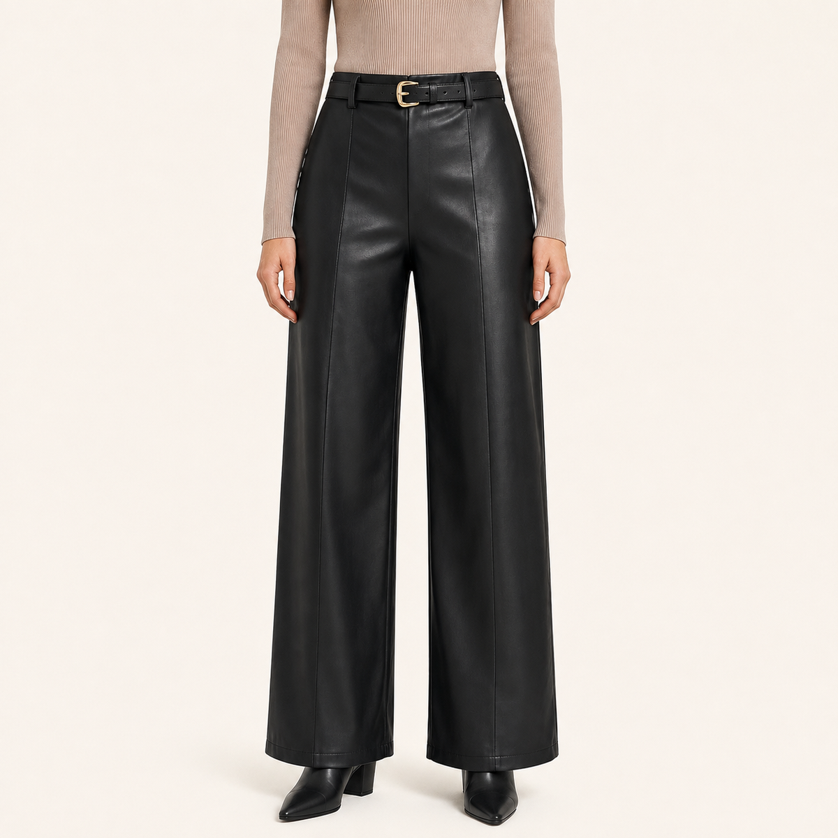 Pantalón Palazzo Ecocuero  Negro