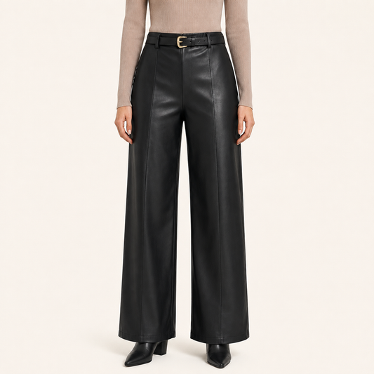 Pantalón Palazzo Ecocuero  Negro