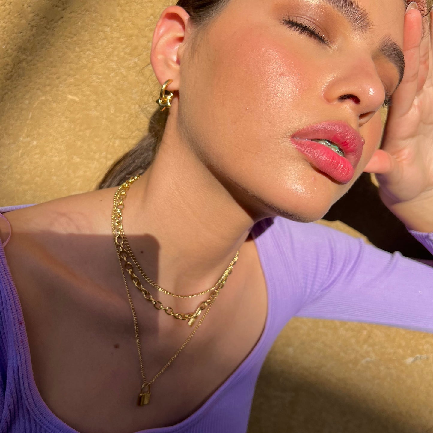 Collar Candado Triple