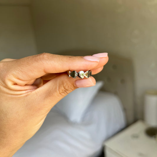 Anillo Corazones Silver