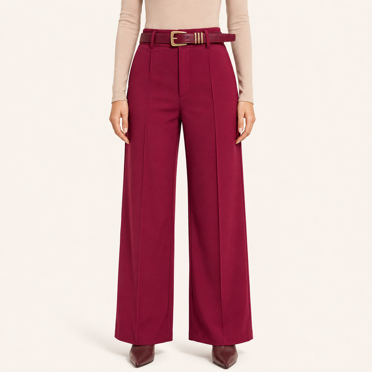 Pantalon con Forrado Polar Burdeo