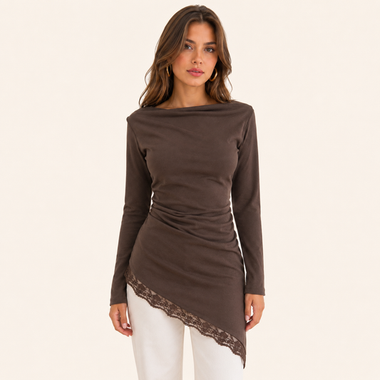 Sweater Encaje Marrón