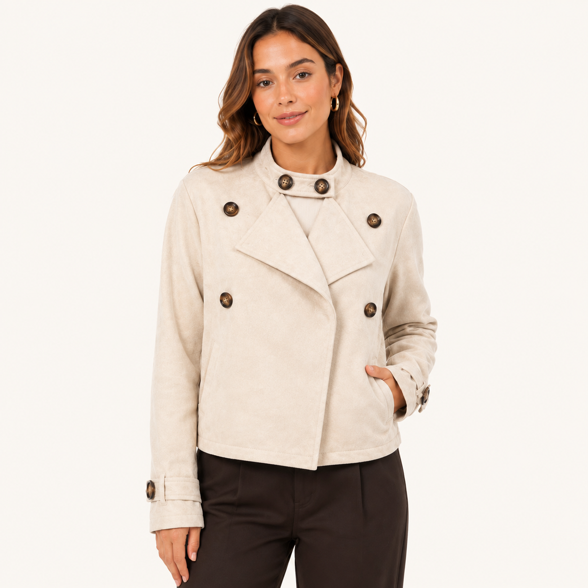 Chaqueta Tercio Pelo Beige