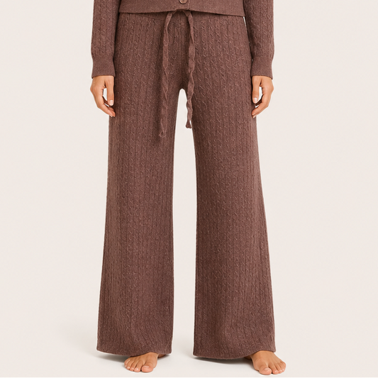 Pantalón Forrado Elasticado Marrón