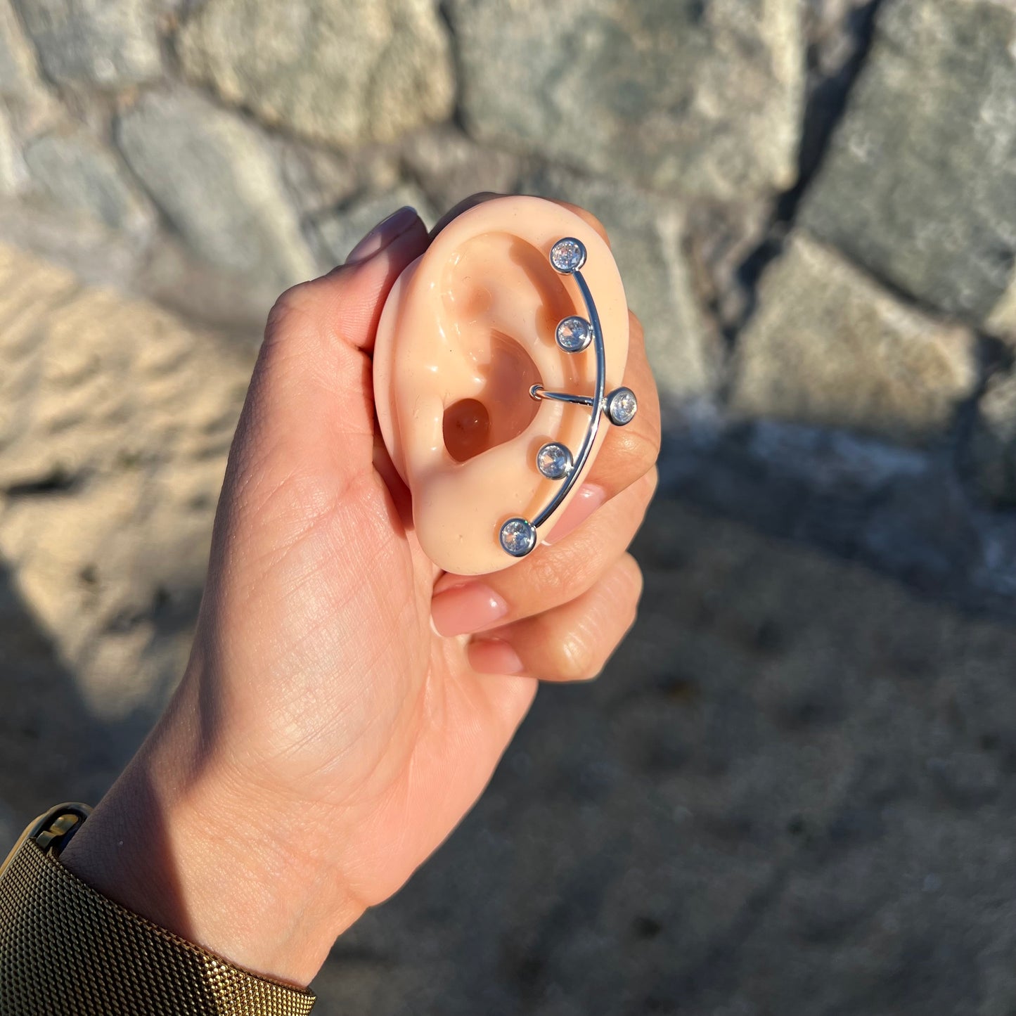 Aros Trepadores Brillantes Silver