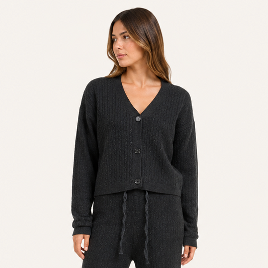 Cardigan Forrado Negro