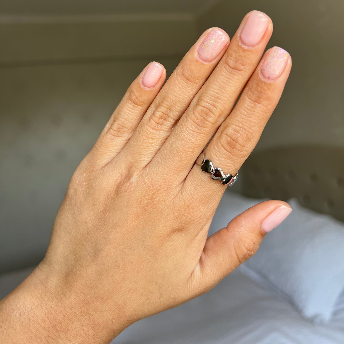 Anillo Corazones Silver