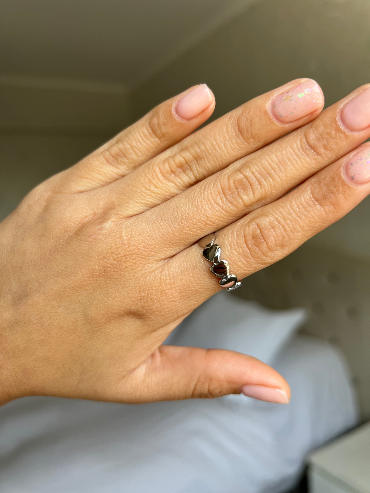 Anillo Corazones Silver