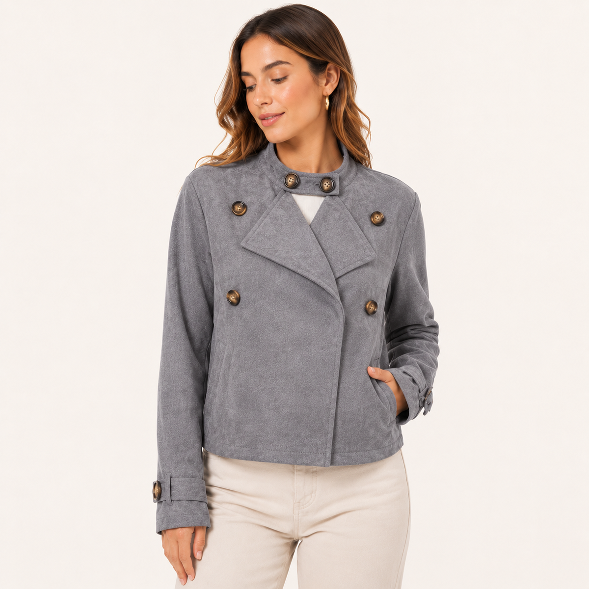 Chaqueta Tercio Pelo Gris