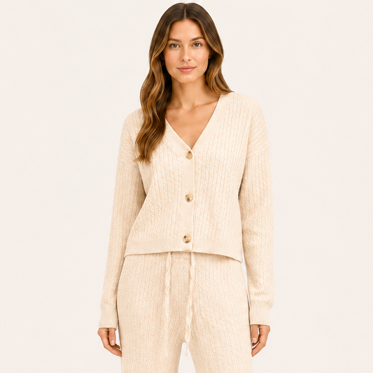 Cardigan Forrado Beige
