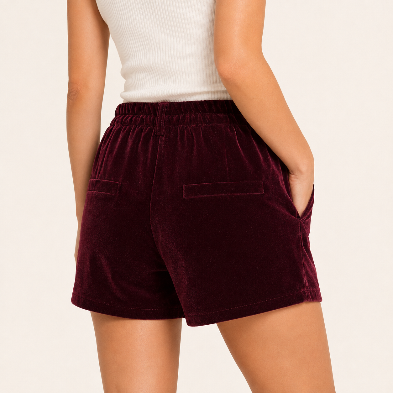 Short Tercio Pelo Burdeo