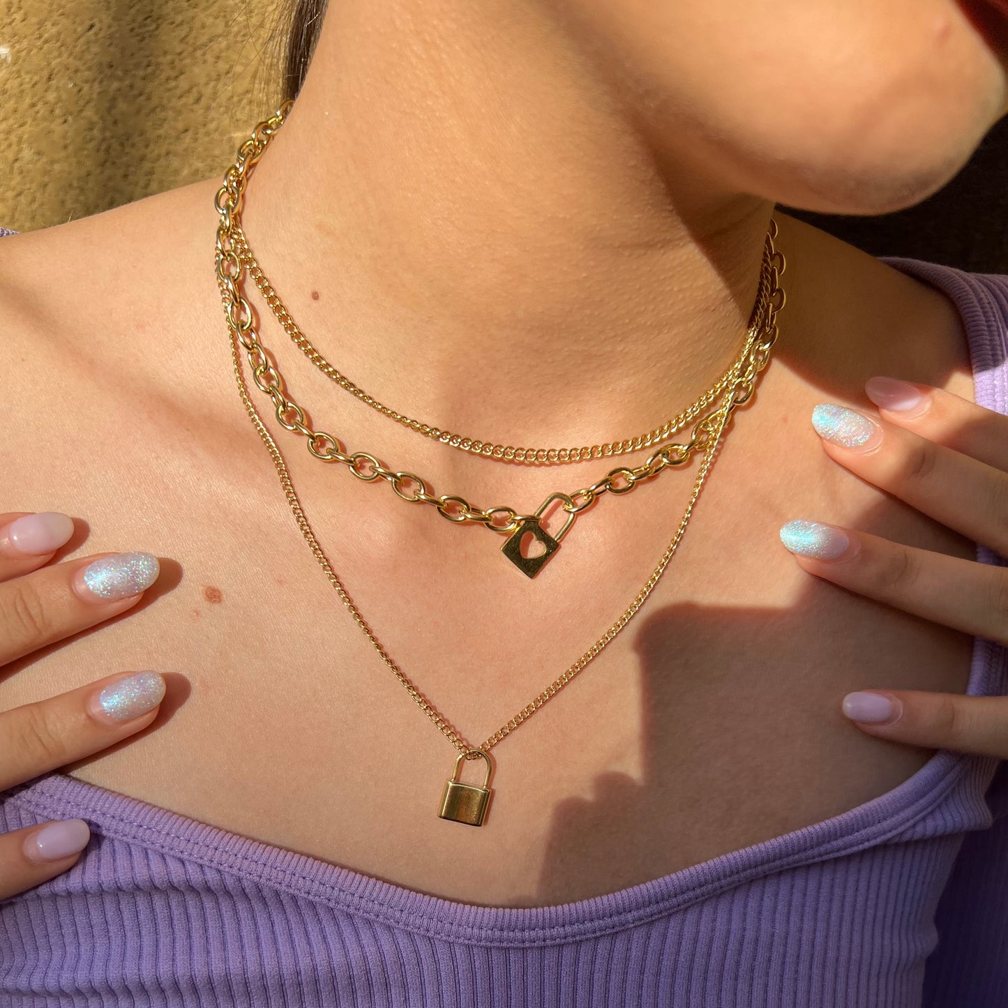 Collar Candado Triple