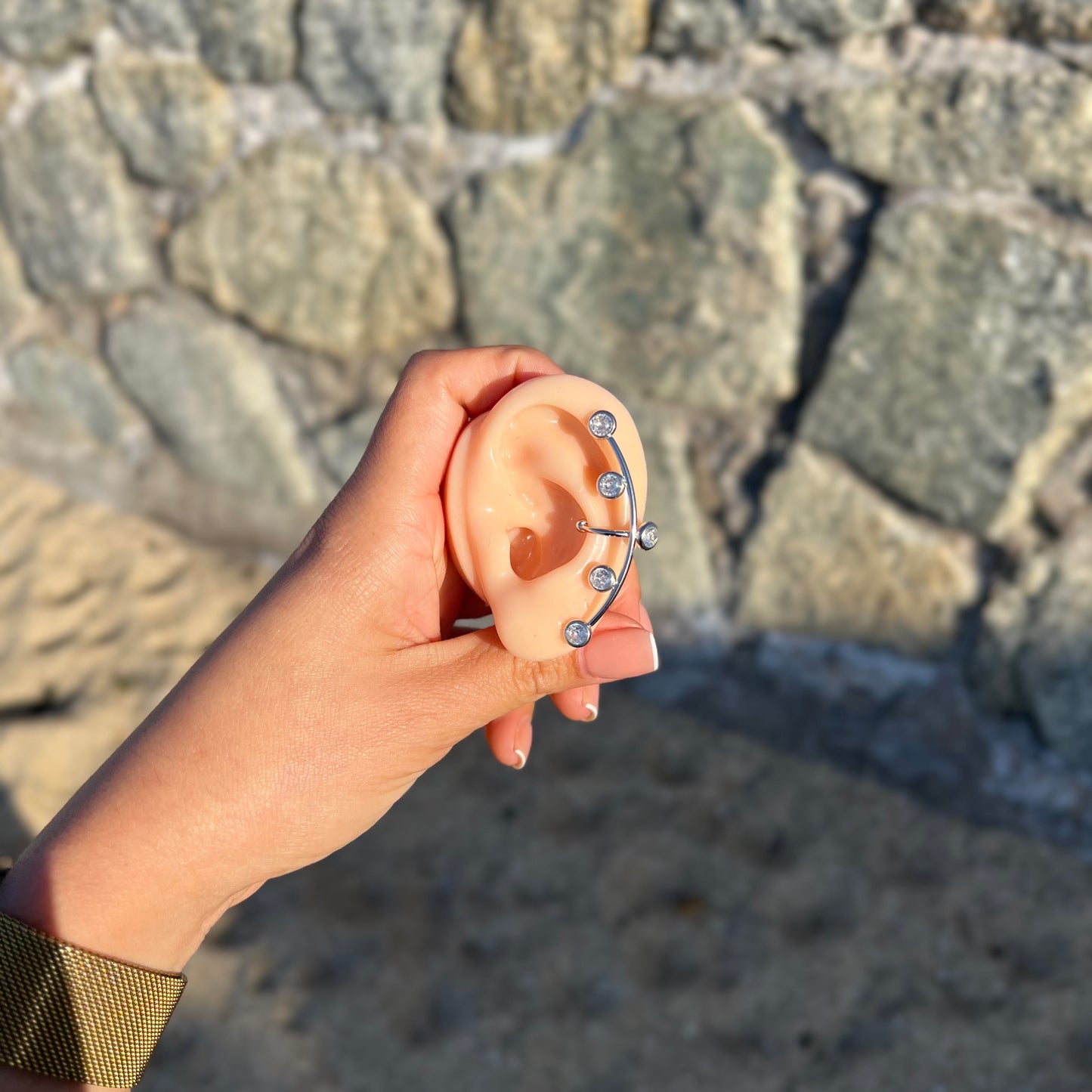 Aros Trepadores Brillantes Silver