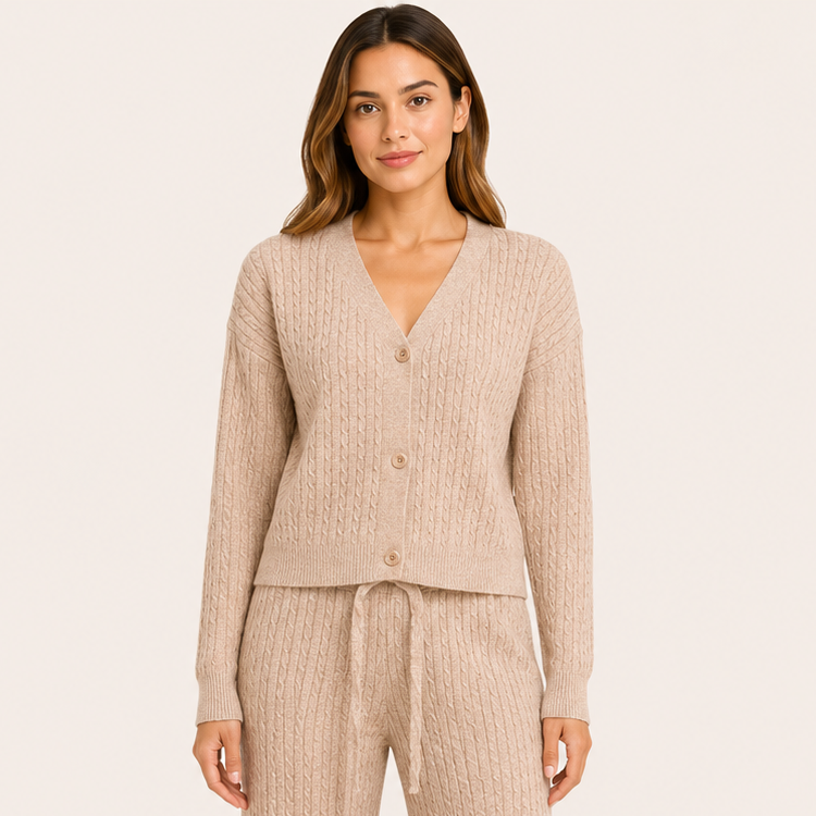 Cardigan Forrado Nude