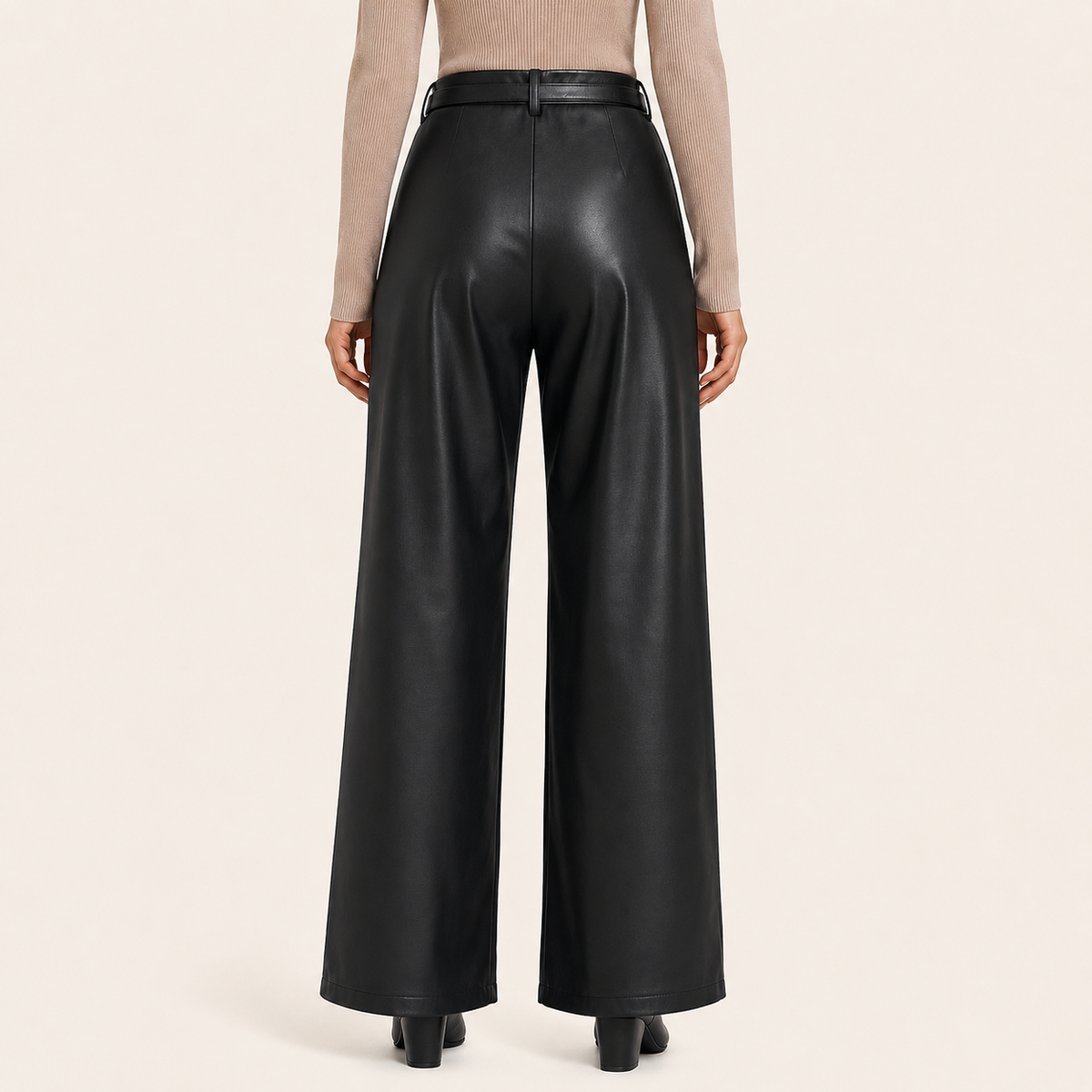 Pantalón Palazzo Ecocuero  Negro