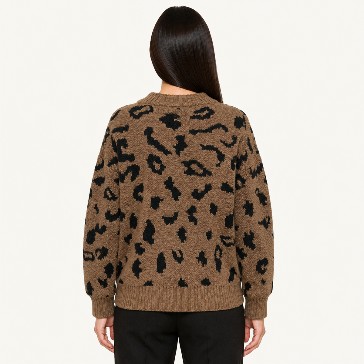 Sweater Animal Print Marrón