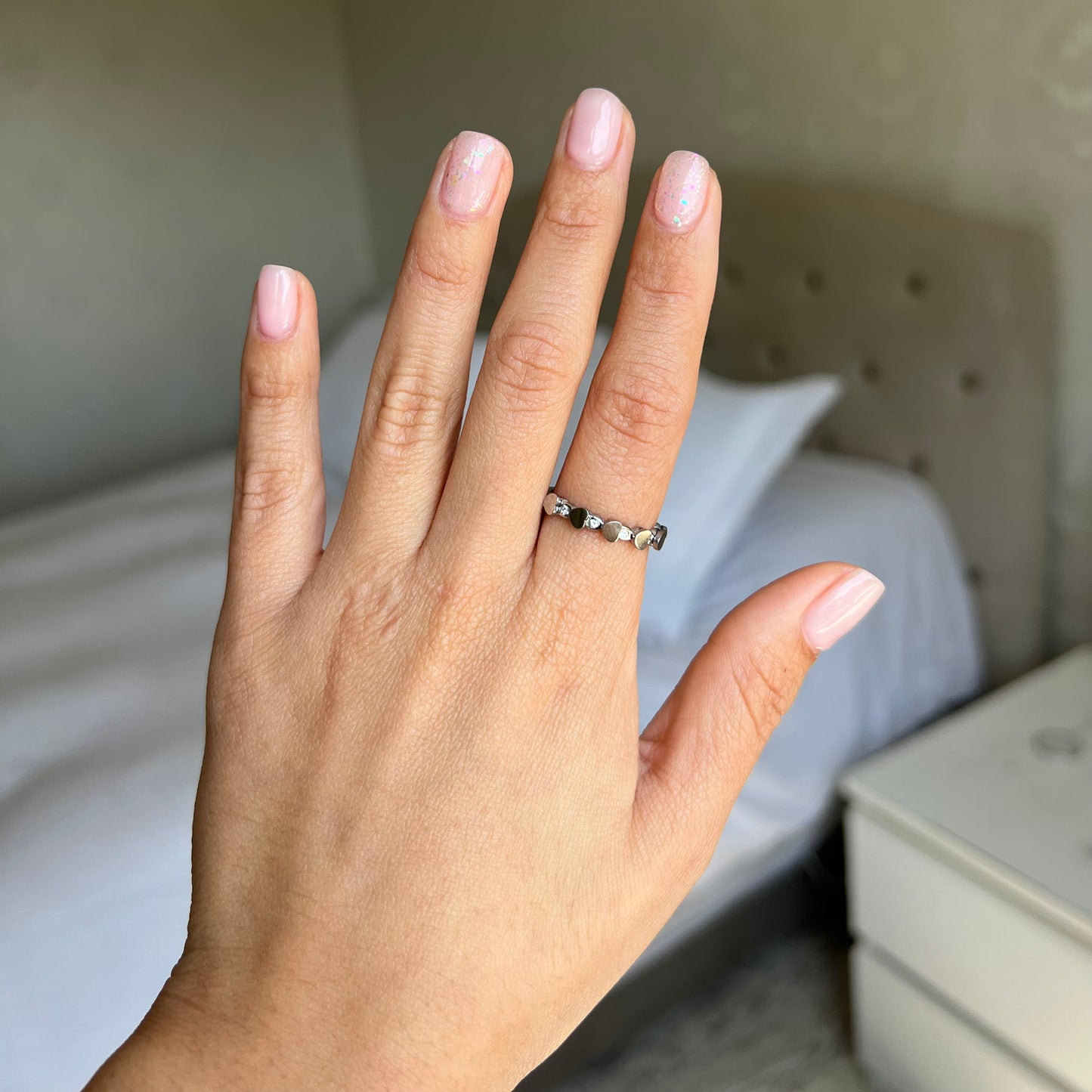 Anillos Corazones Relieve Silver