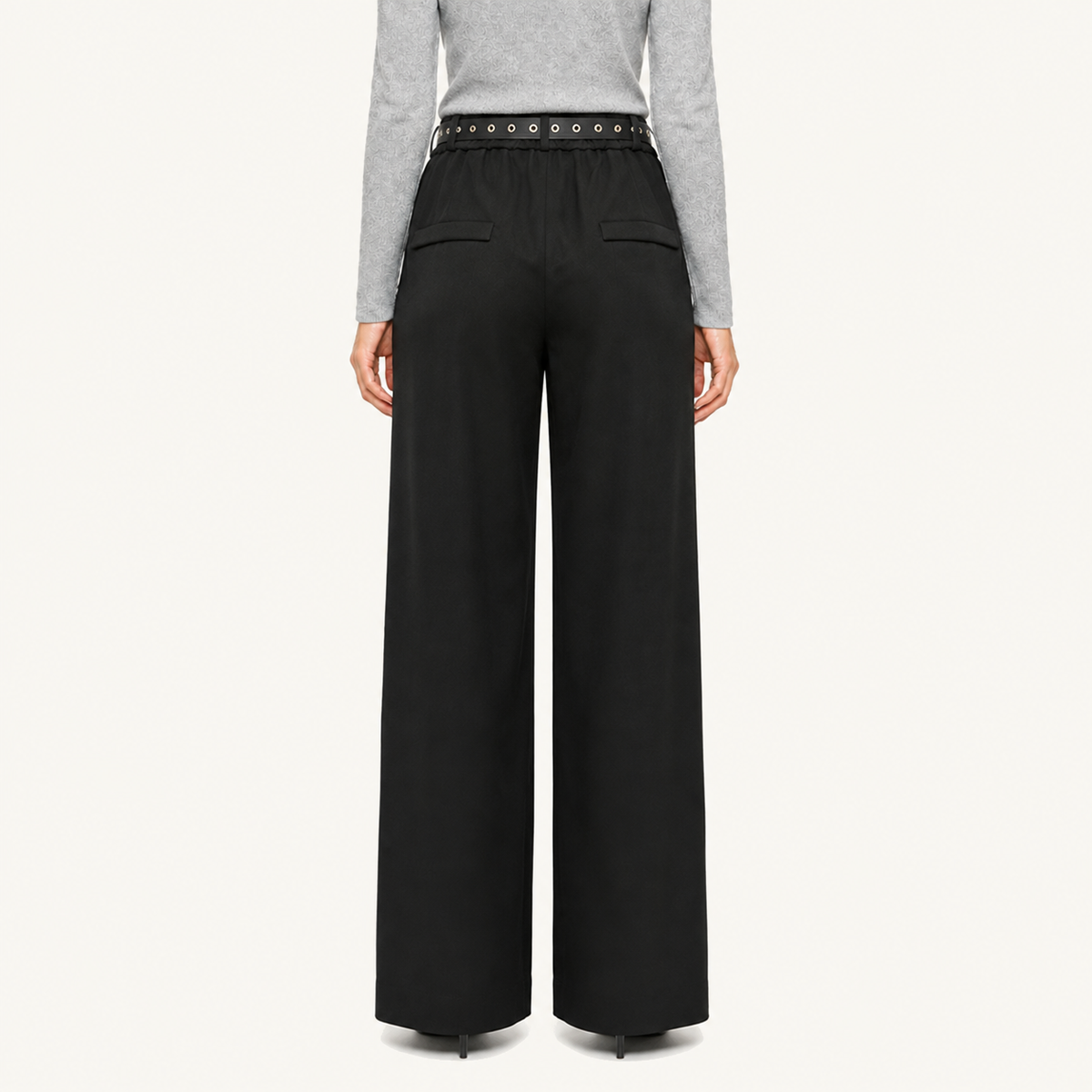 Pantalón Palazzo Paño con Cinturon