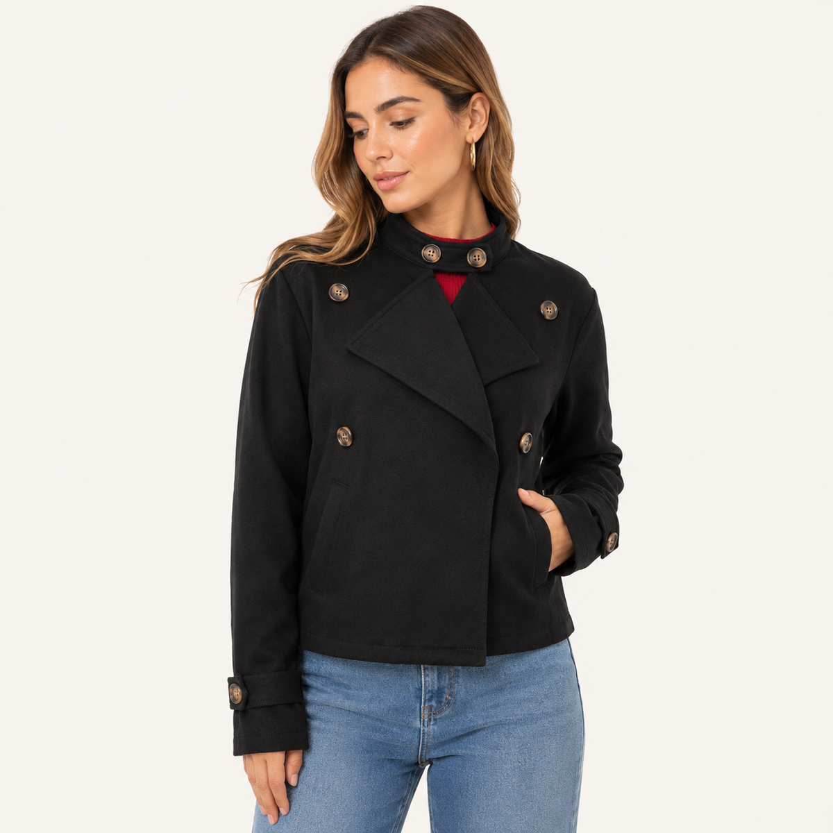 Chaqueta Tercio Pelo Negra