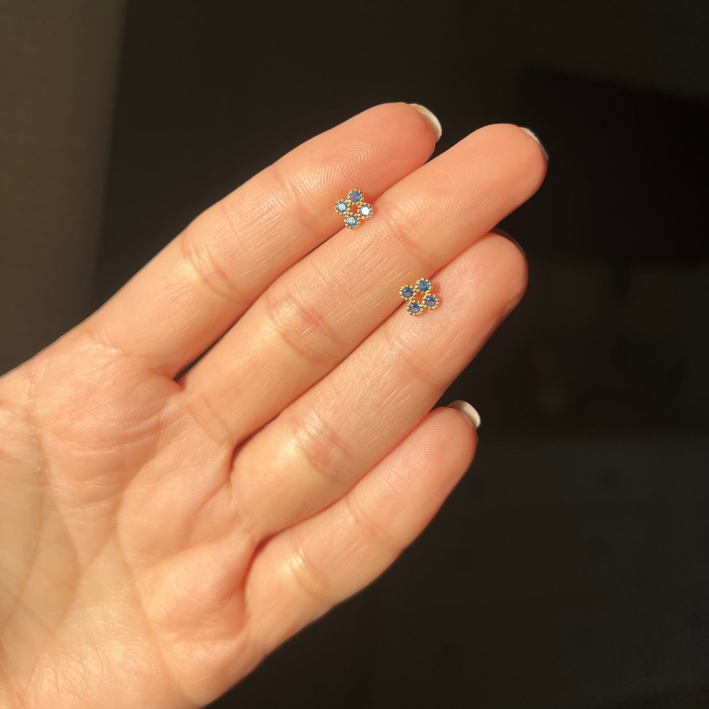 Aro Mini Cristal Azul